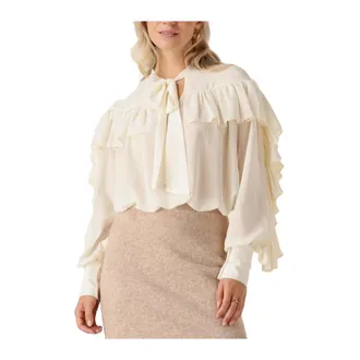 Notre-V Overhemden, Dames, Beige, S, Wol, Dames Blouses Nv-glenda