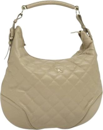 Burberry Pre-owned Shoulder Bags, female, Beige, Size: ONE SIZE Pre-owned Leather shoulder-bags
