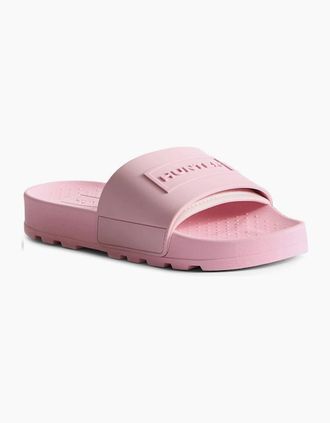 Hunter Womens Core Embossed Slider Womens Sandals - Pink - Size: 7
