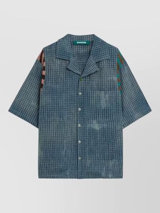 Barrow unisex popeline shirt short sleeves checks