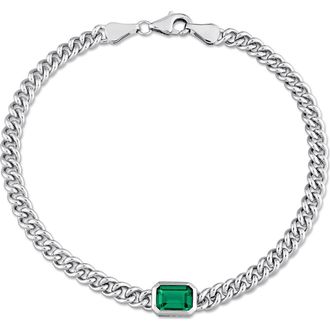 Delmar Sterling Silver & Green Cubic Zirconia Bracelet at Nordstrom Rack