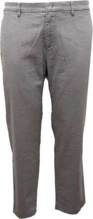 Paolo Pecora Grijze denim broek gemaakt in Itali&euml; - Heren - Chinos - Grijs - XL - Denim - Broeken