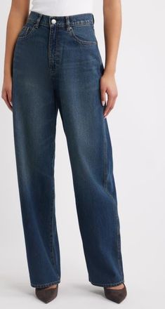 DL1961 Taylor Relaxed Barrel High Rise HIGHLUXE Jeans in Kensington at Nordstrom, Size 30