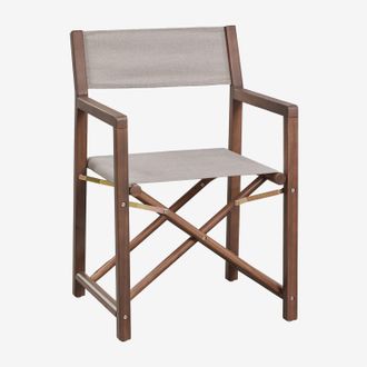Sklum Pack De 4 Sillas De Director Plegables En Madera De Acacia Rondonia Sklum