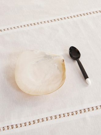 Gohar Set Per Caviale In Madreperla E Corno - Avorio