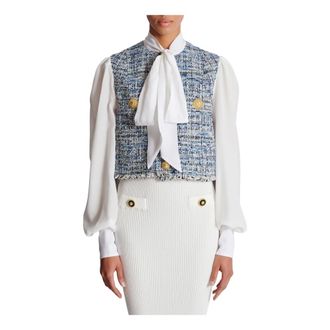 Balmain Mujer, Chaquetas, Azul, Talla: S