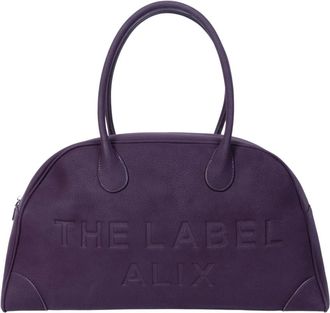 ALIX The Label Gevlochten Kunstleren Bowlingtas - Dames - Handtassen - Paars - ONE Size - Leer - Tassen