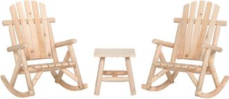 vidaXL Vidaxl - Juego De Muebles De Jard&iacute;n 3 Piezas Madera Maciza De Abeto