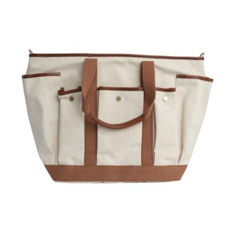 Vanessa Bruno Borsa Worker Canvas Pelle - female - Vanessa Bruno - Shopping Bags - White - ONE SIZE - Bags