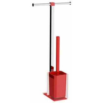 Gedy Gedy - Ra320600000 Rainbow Columna Portarrollo+escobillero Rojo - Ref: Ra320600000