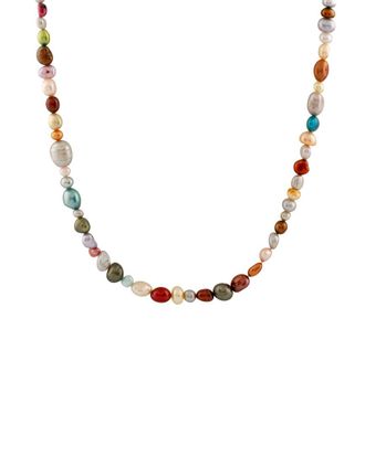 Splendid Pearls 5-8Mm Cultured Freshwater Pearl Endless Multicolored Necklace