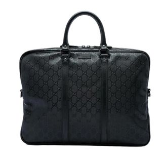 Gucci Pre-owned Business Bag - Heren - Vintage Handtas - Zwart - ONE Size - Leer - Vintage