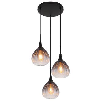 Globo Lighting L&aacute;mpara Colgante - Olsen - Negro - Vidrio - &Oslash; 44cm - E27