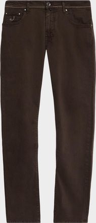 Jacob Cohen Mens Bard Garment-Dyed Slim Five-Pocket Pants