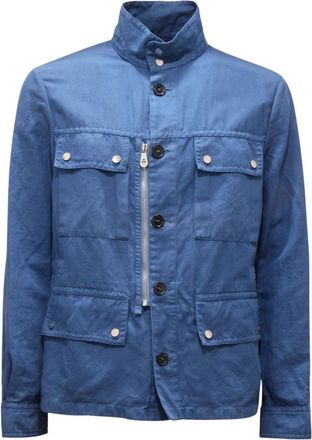 Peuterey Light Jacket - Heren - Zomerjassen - Blauw - M - Katoen - Jassen