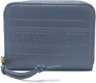 Dior Tweedehands leren portemonnees - Dames - Vintage Accessoires - Blauw - ONE Size - Denim - Vintage