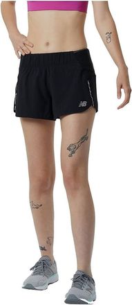 New Balance Womens Impact Run Heat Tigh Shorts In Black