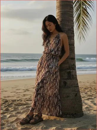 Nooki Design Womens Freda Printed Maxi Dress-Multi - Size: 10/8