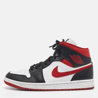 Air Jordan s Multicolor Leather Jordan 1 Mid Gym Red Black White Sneakers