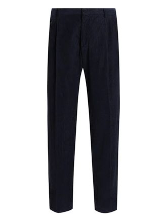 Dolce & Gabbana pleated corduroy chinos - Blue
