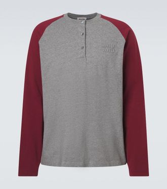 Miu Miu Camiseta con botones de jersey de algod&oacute;n