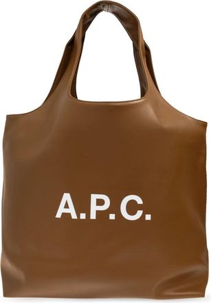 A.P.C. Ninon Shopper Bag - unisex - Shoppers - Bruin - ONE Size - Polyester - Tassen