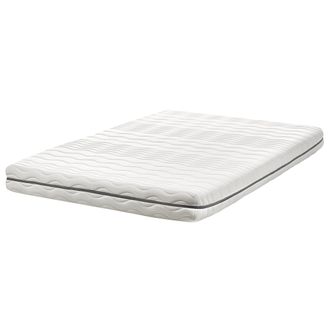 Beliani Colch&oacute;n De Espuma Viscoel&aacute;stica Con Funda Extra&iacute;ble De Poli&eacute;ster Blanco 140 X 200 Cm Jolly
