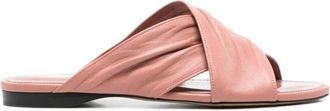 PARIS TEXAS Texas Rose Flat Sandalen - Dames - Sandalen - Roze - 37 EU - Leer - Schoenen