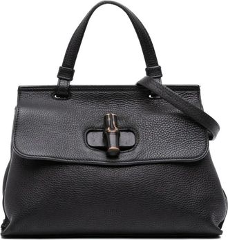 Gucci Borsa a tracolla Daily piccola in pelle e bambù 2016-2025 - Nero