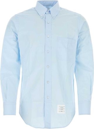 Thom Browne Light blue popeline shirt