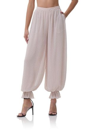 AFRM James Pin Dot Pants in Mauve Pin Dot at Nordstrom, Size X-Small