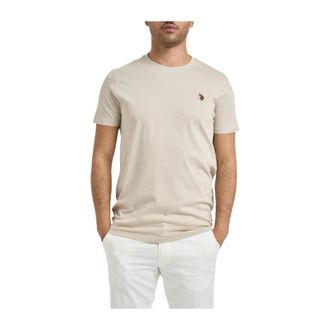 U.S.Polo Association U.S. Polo Assn., T-Shirts, male, Beige, Size: 2XL Girocollo T-shirt
