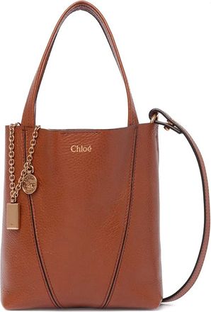 Chlo&eacute; Kleine Spin Tote Tas - Dames - Handtassen - Bruin - ONE Size - Leer - Tassen