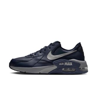 Nike Mens Air Max Excee Leather Shoes with Reflective Accents in Blue | IV4041-400