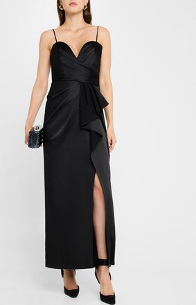 Emanuel Ungaro Pleated Sweetheart Plunge Gown