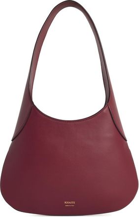 Khaite Joan Oxblood kleine bordeauxrode leren tas