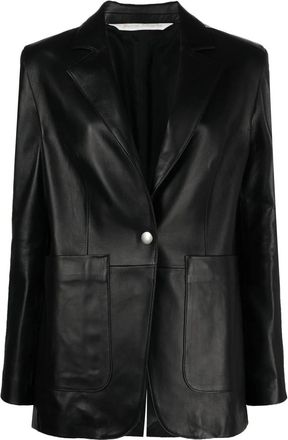Palm Angels Leren trainingsblazer