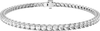 Diamond2Deal 14K White Gold 8 CTW Lab Grown Diamond Straight-Line Tennis Bracelet (E-F, VS1-VS2)
