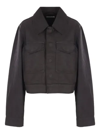 Christophe Lemaire cotton denim jacket - Brown
