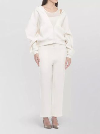 Wolford cropped straight leg womens tailored trousers