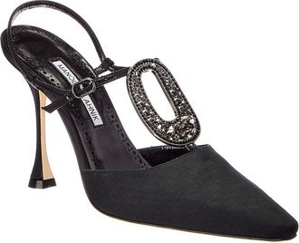 Manolo Blahnik Truta 105 Grosgrain Slingback Pump