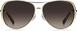 Marc Jacobs Metal Aviator Sunglasses - Gold