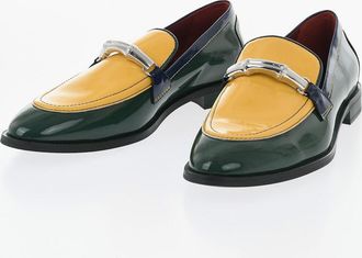 Casablanca Patent Leather Loafers BAMBOO Color Block Casablanca