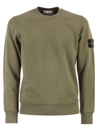 Stone Island Sweatshirt mit normaler Passform, Rundhalsausschnitt und Raglan&auml;rmeln
