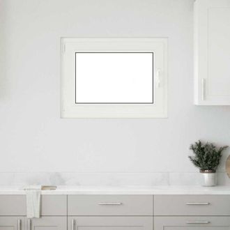 vidaXL Ventana De S&oacute;tano risor 80x60 Cm Oscilobatiente Din Izquierda Antracita Vidaxl