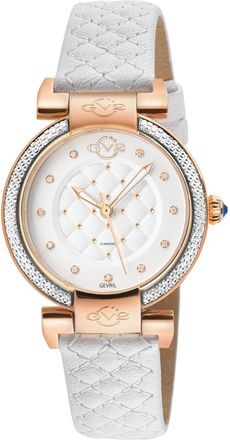Gevril Group Berletta Quartz Diamond White Dial Ladies Watch 1542