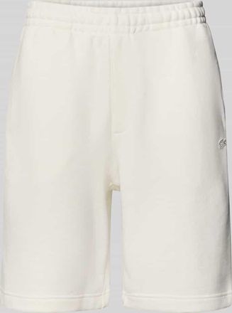 Lacoste Relaxed Fit Sweatshorts aus reiner Baumwolle in Offwhite, Gr&ouml;&szlig;e XXXL