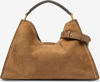 Gianni Chiarini Trapezförmige Wildleder-Schultertasche Aurore