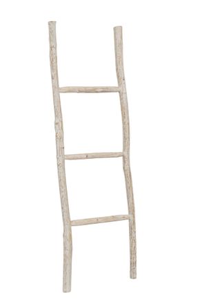 Biscottini International Toallero De Escalera De Madera Moderno Para Ba&ntilde;o De Pie De Pared Decorativo Toallero De Escalera Soporte Para Objetos Y Jarrones
