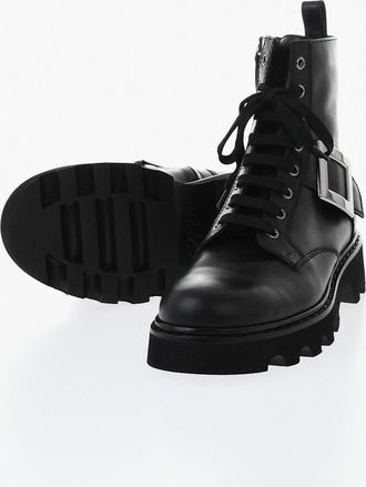 Roger Vivier Anfibi in Pelle con Suola Track Roger Vivier
